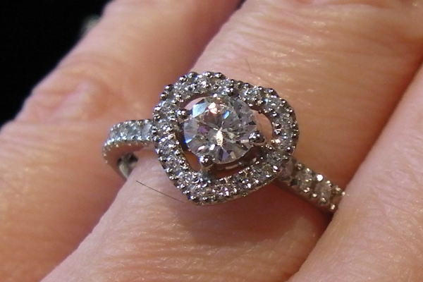 Floating Halo Diamond Ring