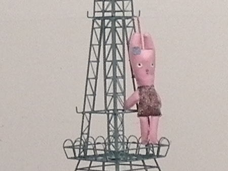 バルコニーそばのフック