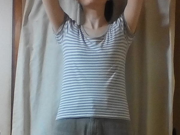 腕を上げたところ