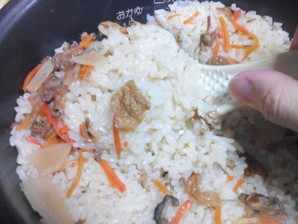 あさり 釜めしできあがり