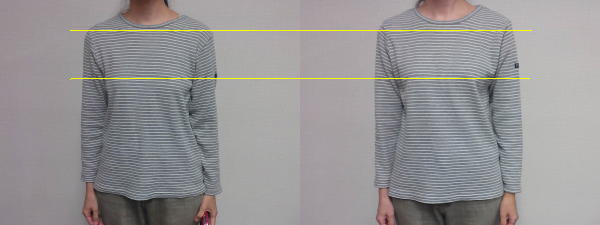 服を着たところ 正面